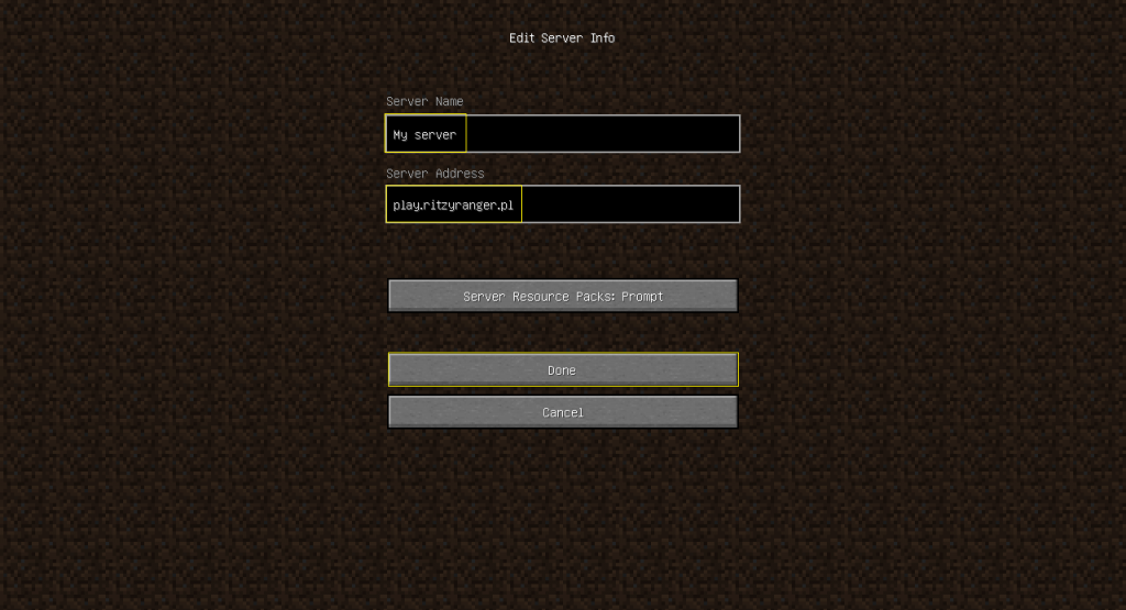 Jak dodać serwer Minecraft - nazwa i adres Wprowadzenie adresu i nazwy serwer Minecraft