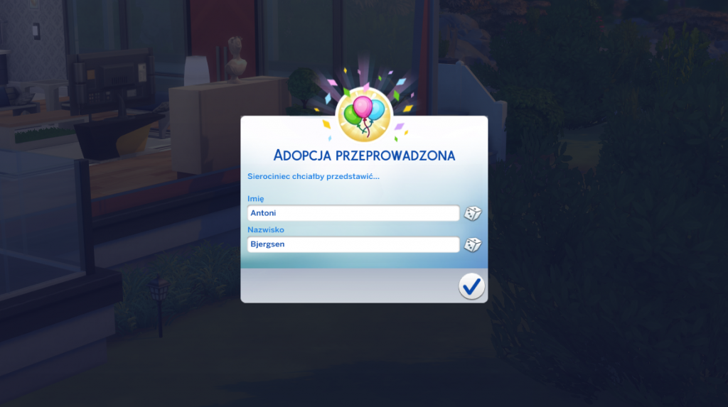 Adoptowane dziecko w The Sims 4