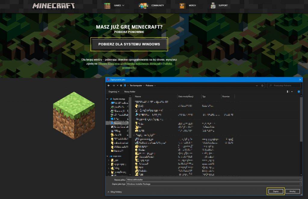 Pobieranie Minecraft Java Edition Jak pobrać Minecrafta Java Edition