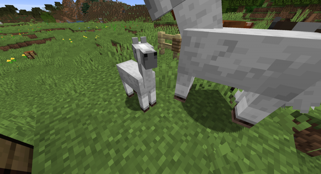Małe źrebie - jak rozmnożyć konie w Minecrafcie Jak rozmnożyć konie w Minecraft - małe źrebie