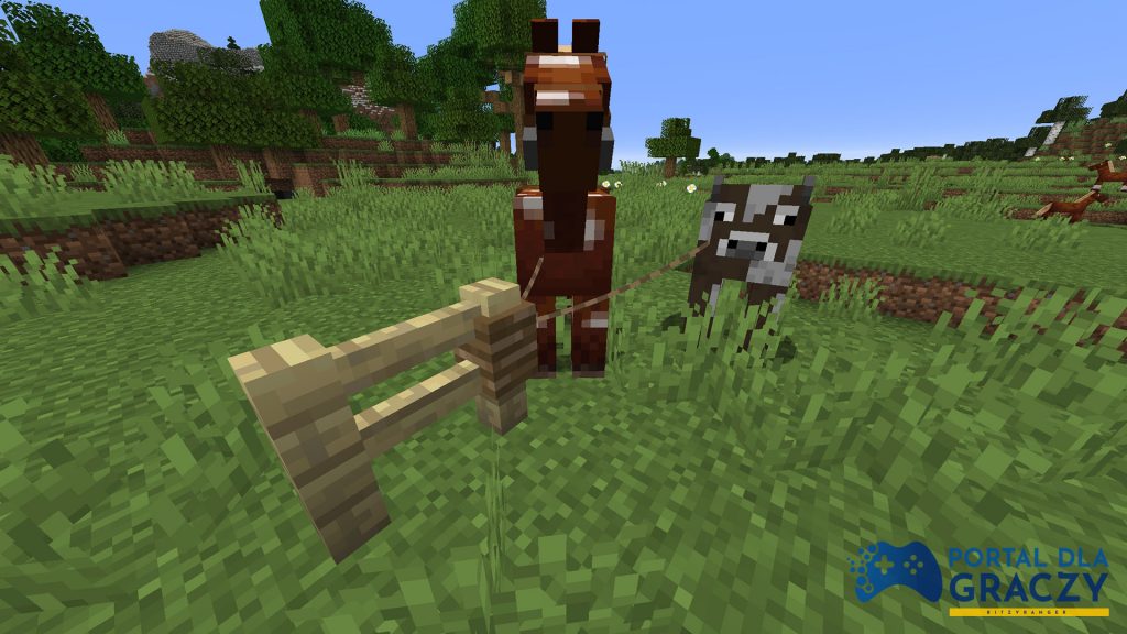 Przypinanie smyczy do płotu Minecraft