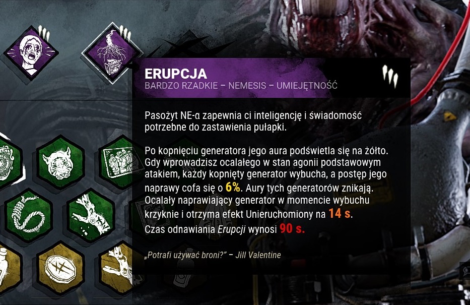dbd umiejetnosc erupcja