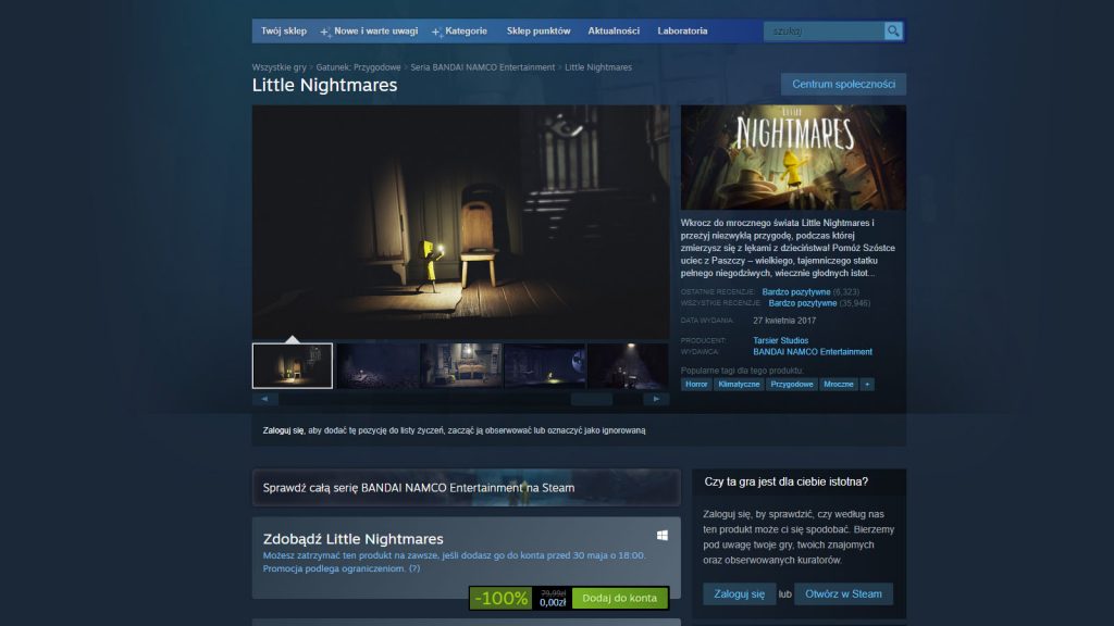 Little Nightmares pobierz za darmo