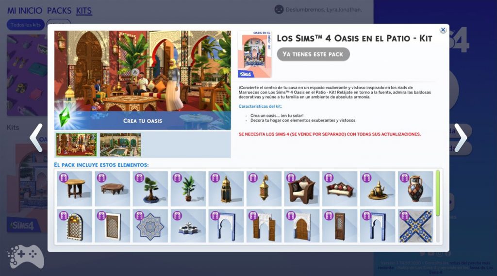 Obiekty z The Sims 4 oaza na patio