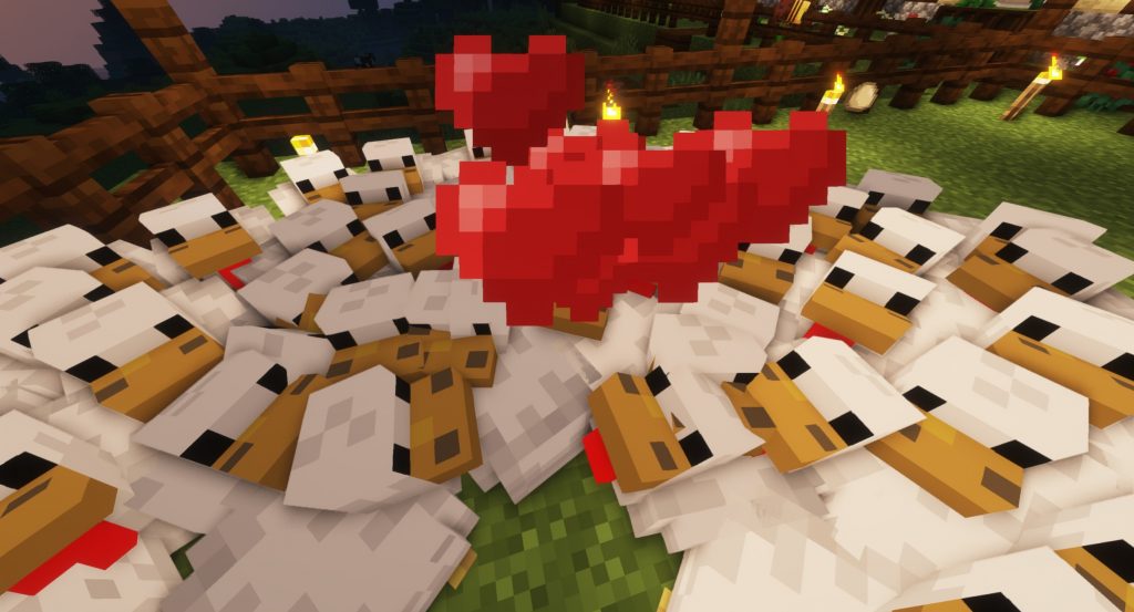 Rozmnażanie kur Minecraft - tryb miłości