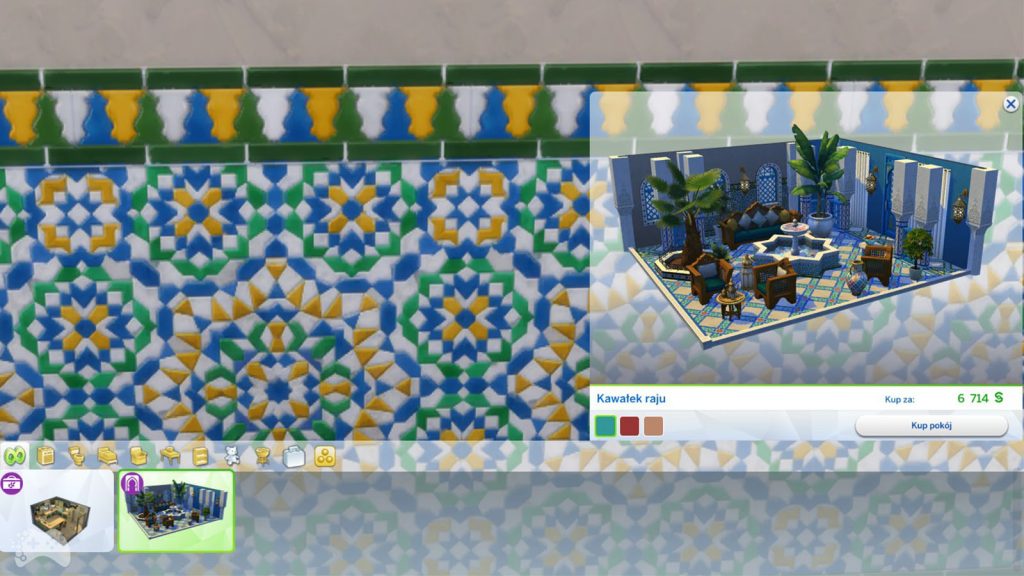 The Sims 4 oaza na patio cena