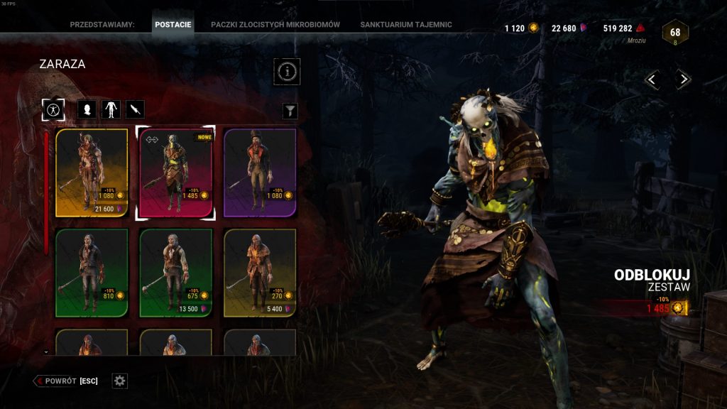 dbd ultra rzadki skin do Zarazy