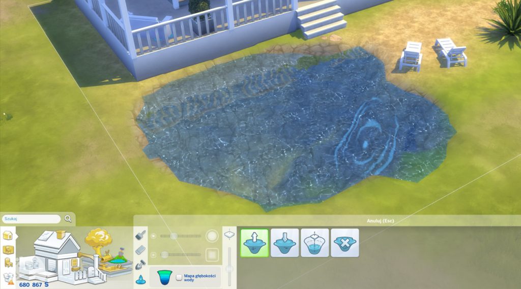 Narzędzie tworzenia stawu The Sims 4 aktualizacja