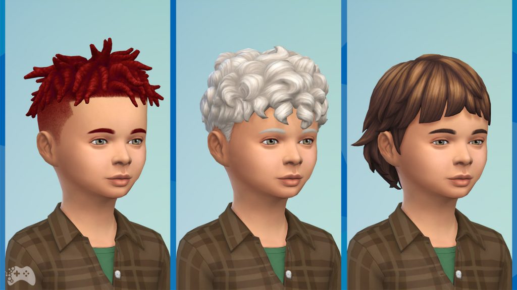 The Sims 4 Wiejska sielanka przegląd fryzury chłopiec