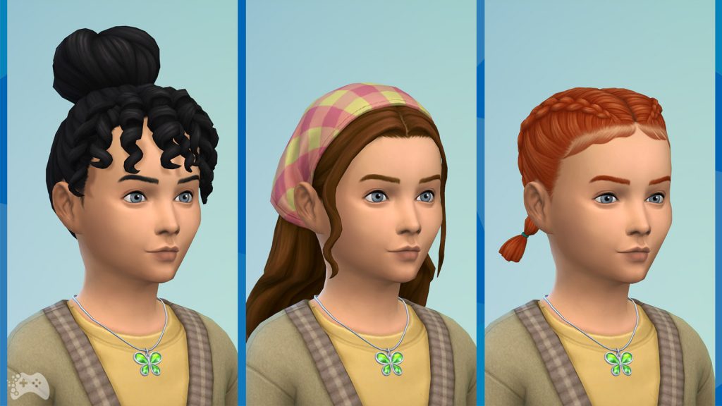 The Sims 4 Wiejska sielanka przegląd fryzury dziewczynka