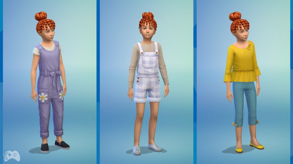 The Sims 4 Wiejska sielanka przegląd ubrania dla dziewczynek