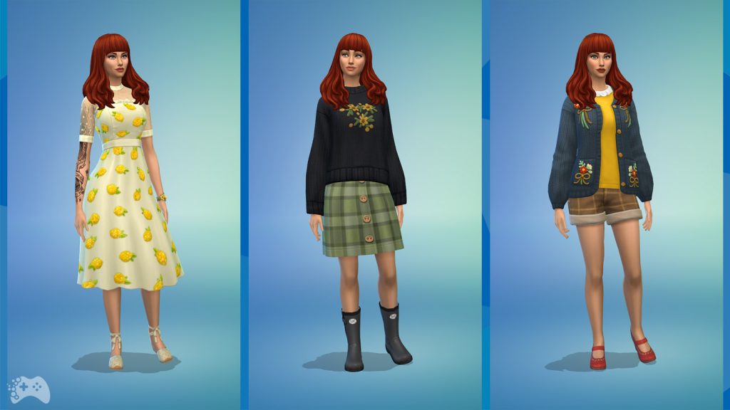 The Sims 4 Wiejska sielanka przegląd ubrania dla simek
