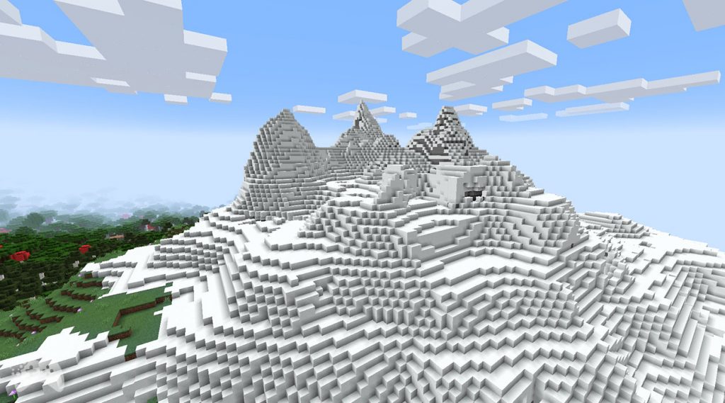 Ośnieżone szczyty Minecraft Snapshot 21W37A Minecraft Snapshot 21W37A ośnieżone szczyty