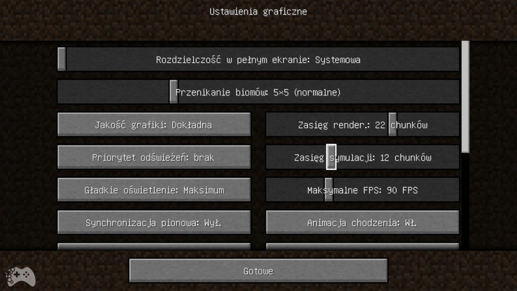 Minecraft Snapshot 21W38A nowe ustawienia Nowe ustawienia 21W38A