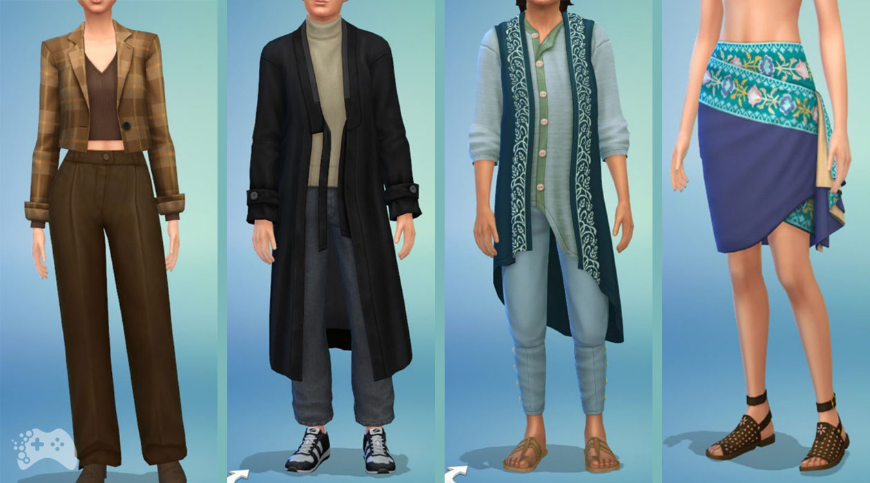 Ubrania i dodatki z The Sims 4 Dzielnica mody i Lotniskowy szyk