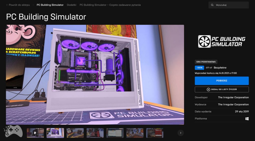 pc building simulator download pl