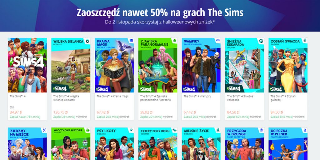 Promocja The Sims 4 Halloween 2021 origin
