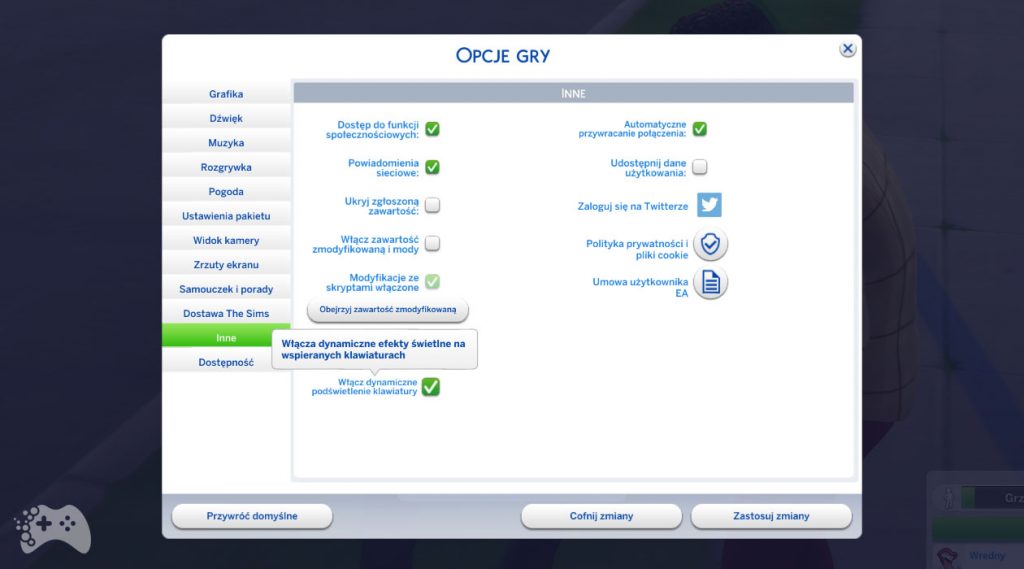 Logitech aktualizacja The Sims 4 listopad 2021