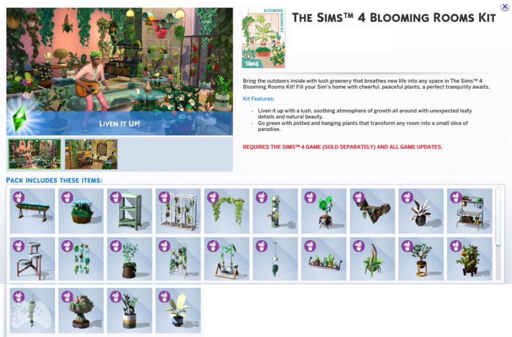 Rośliny z The Sims 4 Kwitnące wnętrza