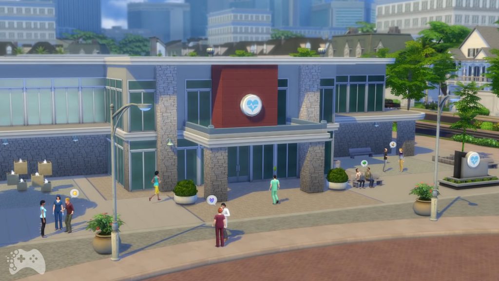 jak iść do szpitala w the sims 4