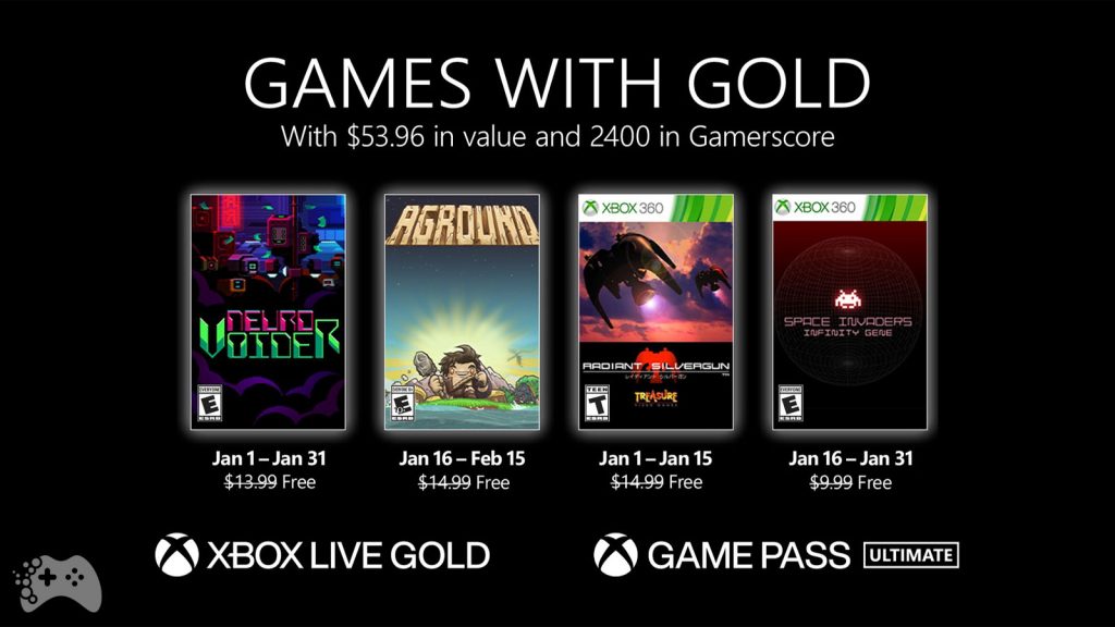 lista gier Games with Gold styczeń 2022