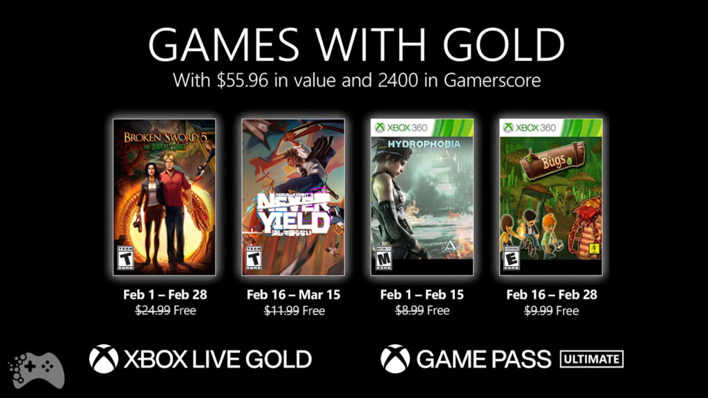Lista gier Games with Gold luty 2022