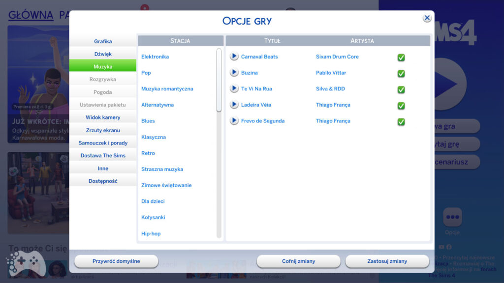 Nowa stacja radiowa Aktualizacja The Sims 4 styczeń 2022