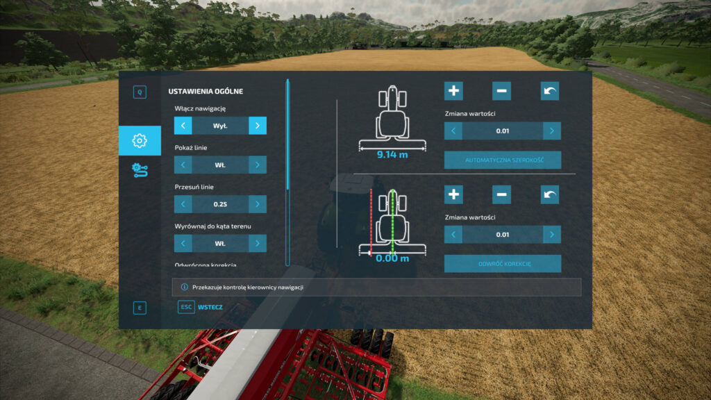 Farming Simulator 22 - Ustawienia GuidanceSteering