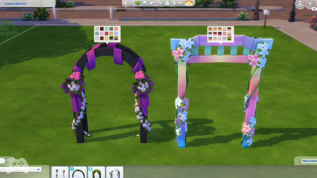 Kolory łuki weselne aktualizacja The Sims 4 luty 2022