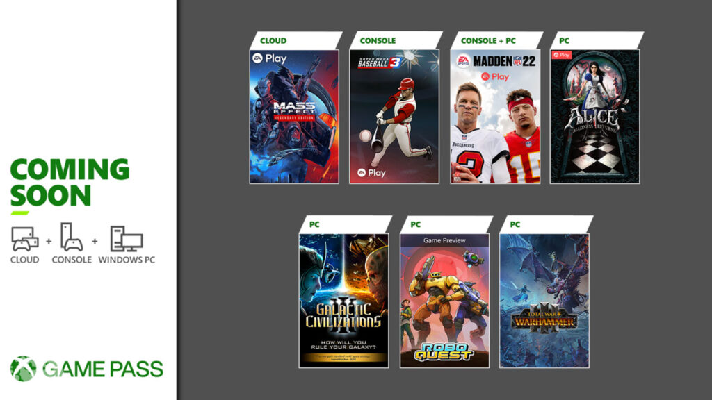 lista gier Xbox Game Pass luty 2022 druga połowa