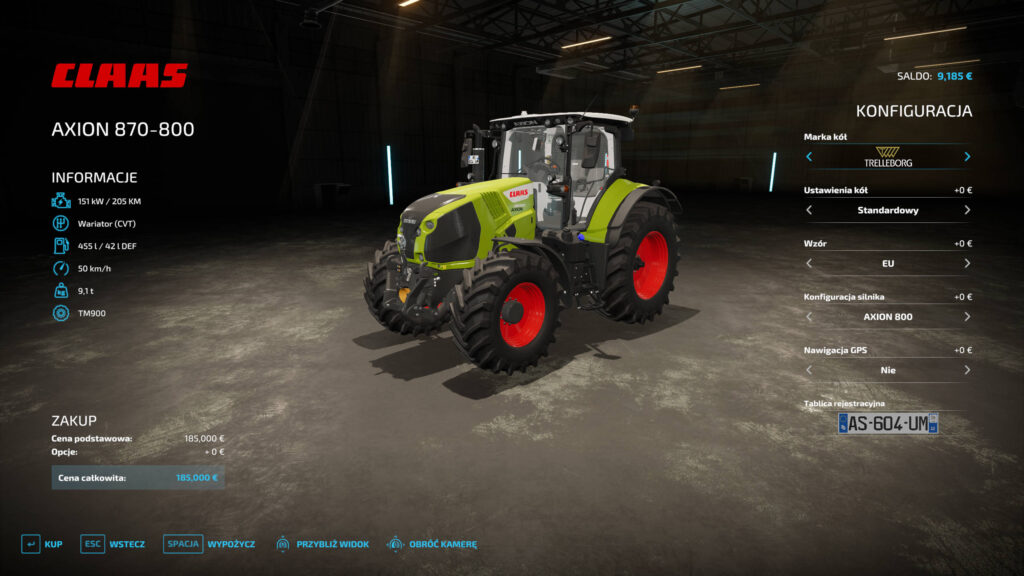 Mody do Farming Simulator 22: Claas Axion 800