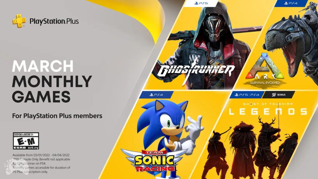 PS Plus marzec 2022 - lista gier
