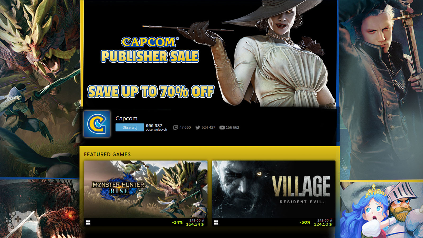 capcom wyprzedaż wydawcy na steam