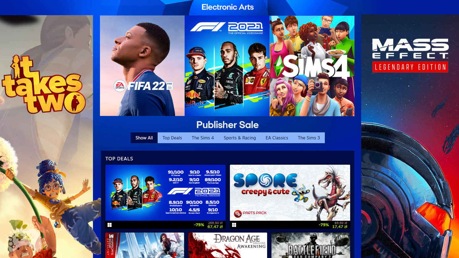 EA Publisher Sale na Steam