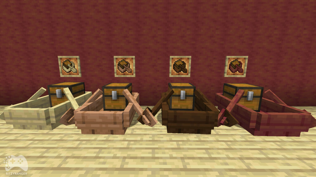 Łódka ze skrzynią Minecraft 1.19