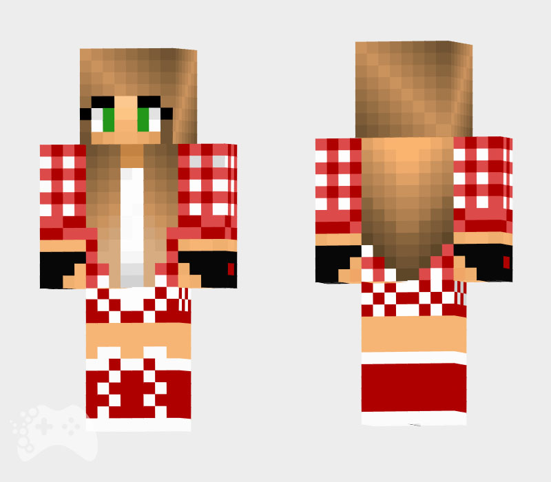 najpopularniejsze skiny Minecraft świąteczna dziewczyna