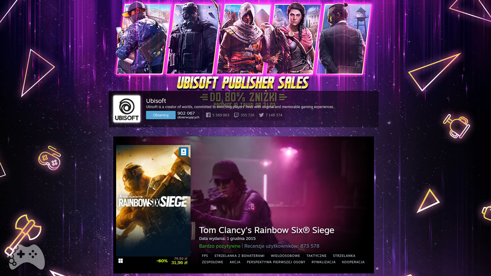 Ubisoft Publisher Sale na Steam