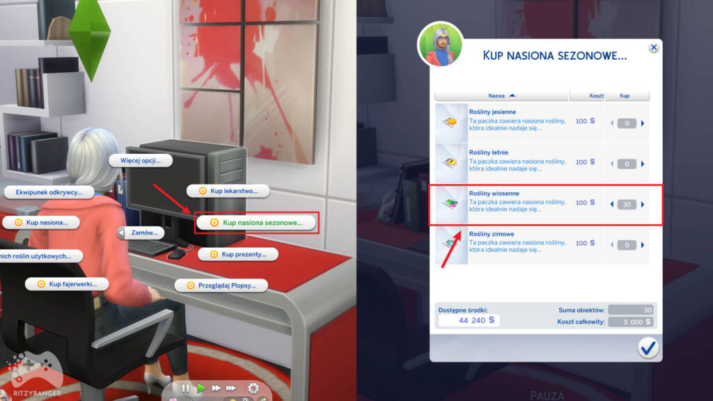 jak kupić truskawki w the sims 4