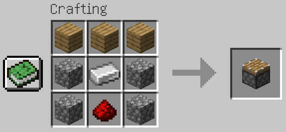 jak zrobić piston w Minecrafcie - jak craftować tłok