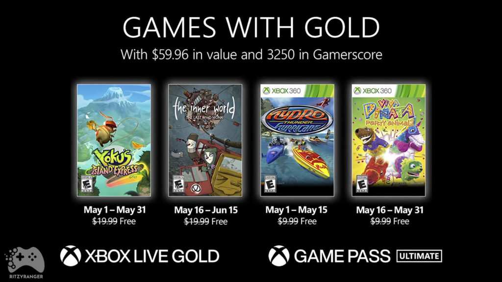 Lista gier Games with Gold maj 2022