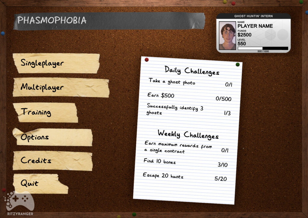 Nowe menu phasmophobia maj 2022