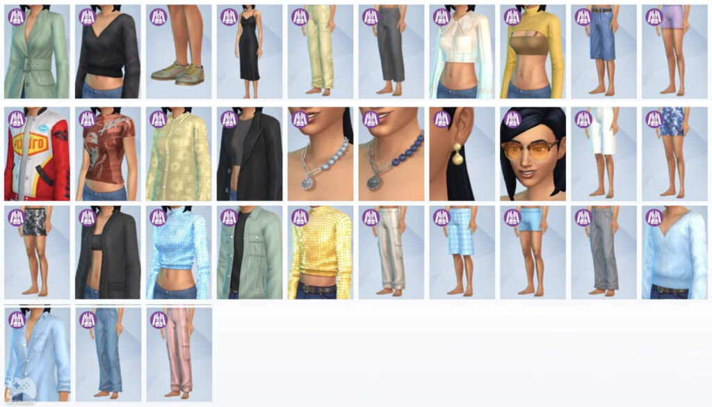 The Sims 4 Księżycowy szyk ubrania