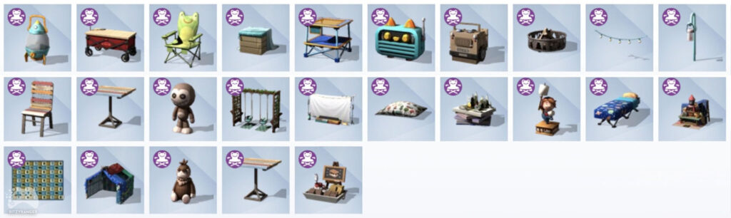 The Sims 4 Mali obozowicze obiekty