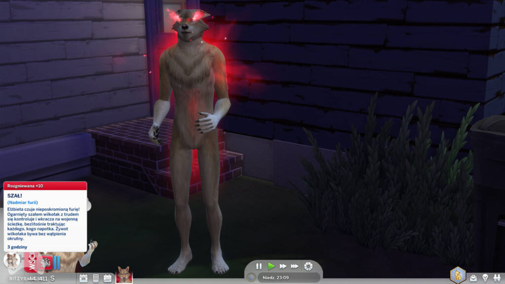 Etap zostania wilkiem w the sims 4