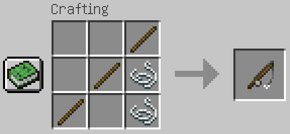 jak zrobić wędkę w Minecraft receptura