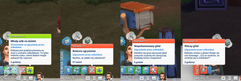 Przemiana w wilkołaka the sims 4