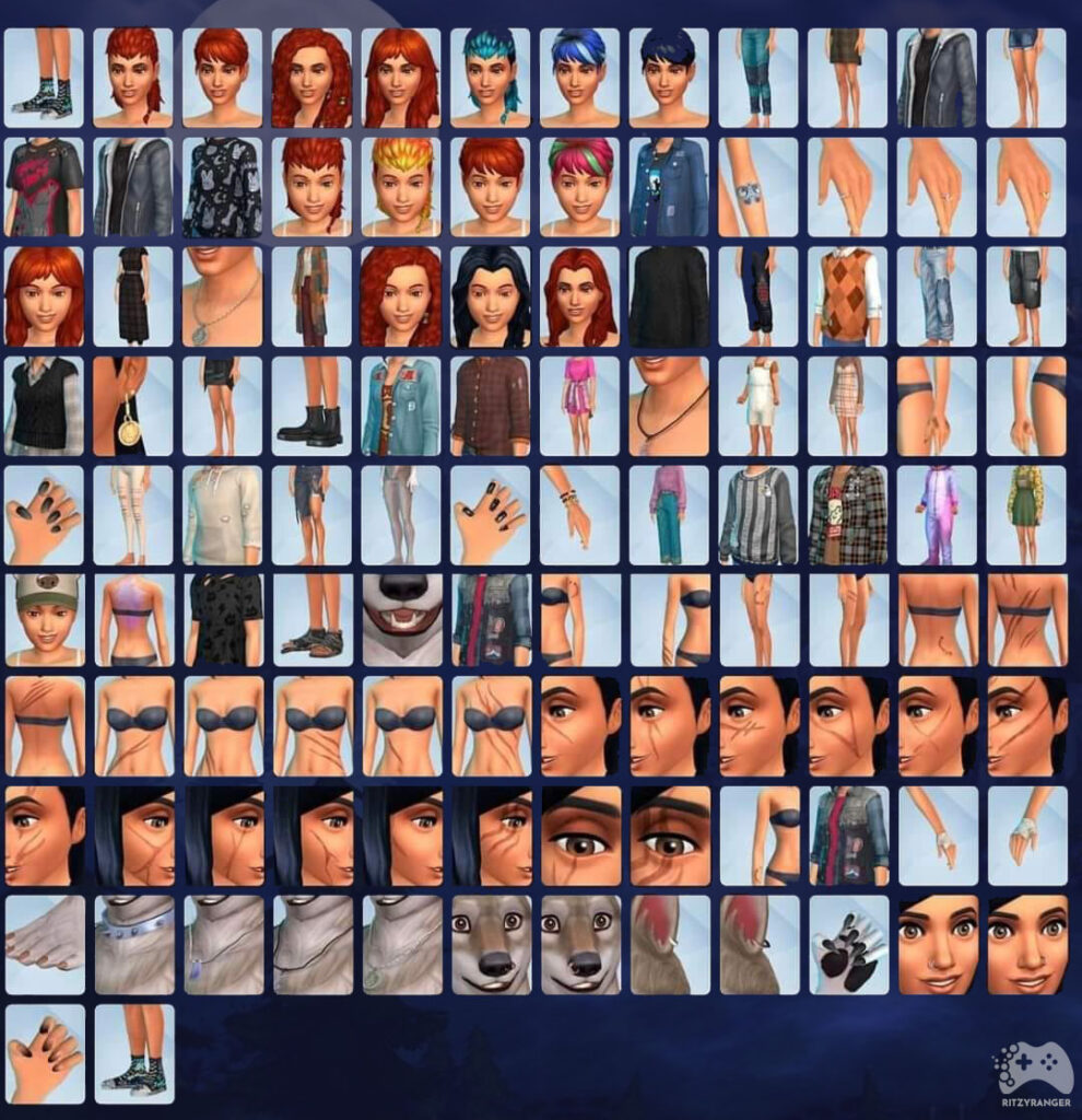 Wszystkie ubrania i fryzury z The Sims 4 Wilkołaki