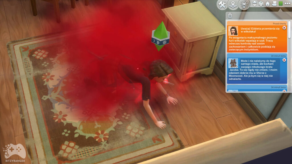 Zmiana w wilkołaka The Sims 4