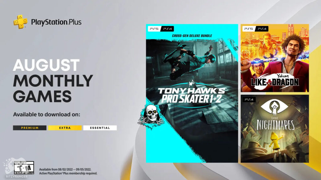 Lista gier PlayStation plus sierpień 2022