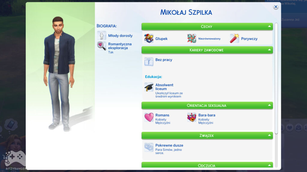Profil z orientacją aktualizacja the sims 4 lipiec 2022